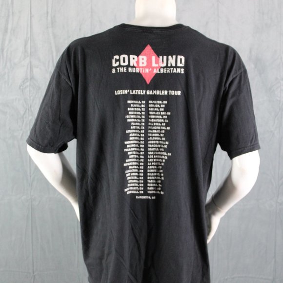 Retro Band Shirt - Corb Lund Losin Lately Gambler Tour 2009 - Men's Extra-Large - Picture 8 of 10